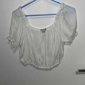 FAVLUX Sheer White Crop Top